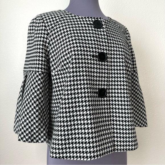 Vintage Houndstooth Stretch Blazer Sz PM - Picture 3 of 14